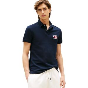 Tommy Hilfiger Herren Poloshirts Kurzarm in Regular Fit mit Stretch und Bio-Piqué-Baumwolle, Wüstenhimmel/Flagge Bestickt, XL Tommy Hilfiger Herren Poloshirts Kurzarm in Regular Fit mit Stretch und Bio-Piqué-Baumwolle, Wüstenhimmel/Flagge Bestickt, XL