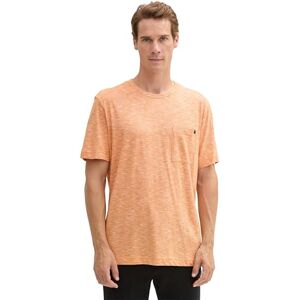 TOM TAILOR Herren T-Shirt mit Brusttasche, 36805 Pumpkin Orange Stripe, L TOM TAILOR Herren T-Shirt mit Brusttasche, 36805 Pumpkin Orange Stripe, L