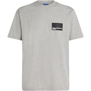 KARL LAGERFELD JEANS Regular Ss Box Logo Tee, Men, Grey, T-Shirt KARL LAGERFELD JEANS Regular Ss Box Logo Tee, Men, Grey, T-Shirt