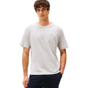 Tommy Hilfiger Herren T-Shirt Kurzarm Tee aus Baumwolle, Grau (Light Grey Heather), XL Tommy Hilfiger Herren T-Shirt Kurzarm Tee aus Baumwolle, Grau (Light Grey Heather), XL
