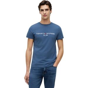 Tommy Hilfiger Herren T-Shirt Kurzarm Slim Fit, Blau (Aegean Sea), M Tommy Hilfiger Herren T-Shirt Kurzarm Slim Fit, Blau (Aegean Sea), M