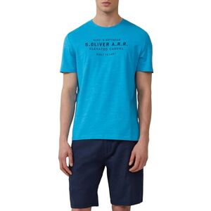 s.Oliver Meliertes T-Shirt mit Logo-Schriftzug s.Oliver Meliertes T-Shirt mit Logo-Schriftzug