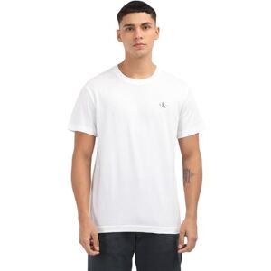 Calvin Herren 2er Pack T-Shirts Kurzarm Monologo aus Baumwolle, Weiß (Bright White/Bright White), XXS Calvin Herren 2er Pack T-Shirts Kurzarm Monologo aus Baumwolle, Weiß (Bright White/Bright White), XXS