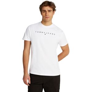 Tommy Jeans TJM Reg Linear Logo Tee EXT Kurzarm-T-Shirt, Herren, Weiß (White), XL Tommy Jeans TJM Reg Linear Logo Tee EXT Kurzarm-T-Shirt, Herren, Weiß (White), XL