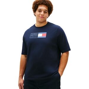 Tommy Hilfiger Herren T-Shirt Kurzarm Brand Love Text Box aus Baumwolle, Blau (Desert Sky), 2XL Tommy Hilfiger Herren T-Shirt Kurzarm Brand Love Text Box aus Baumwolle, Blau (Desert Sky), 2XL