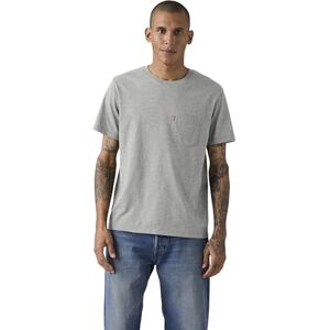 Levi's Herren T-Shirt Classic Pocket mit Brusttasche, Standard Fit, Grau (Mid Tone Grey Heather), M Levi's Herren T-Shirt Classic Pocket mit Brusttasche, Standard Fit, Grau (Mid Tone Grey Heather), M