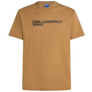 KARL LAGERFELD JEANS , Herren, Regular Kurzarm Essential Logo T-Shirt, Normale Passform, Braun, XL KARL LAGERFELD JEANS , Herren, Regular Kurzarm Essential Logo T-Shirt, Normale Passform, Braun, XL