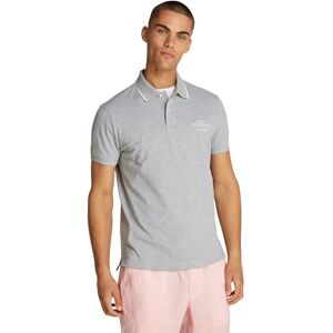 Tommy Hilfiger Herren Poloshirt Kurzarm Left Chest Graphic Regular Fit, Grau (Light Grey Melange), XXL Tommy Hilfiger Herren Poloshirt Kurzarm Left Chest Graphic Regular Fit, Grau (Light Grey Melange), XXL