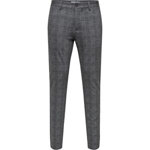 Only & Sons Herren Chino Hose ONSMARK Slim Check 9887 Slim Fit Stretch, Größe:29W / 34L, Farbe:Black 22019887 Only & Sons Herren Chino Hose ONSMARK Slim Check 9887 Slim Fit Stretch, Größe:29W / 34L, Farbe:Black 22019887