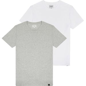 Wrangler Herren 2 Pack Tee Shirt, MID Grey Melee, XL Wrangler Herren 2 Pack Tee Shirt, MID Grey Melee, XL
