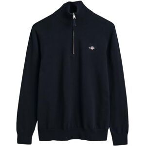 GANT Herren Classic Cotton Halfzip Pullover, Evening Blue, Large GANT Herren Classic Cotton Halfzip Pullover, Evening Blue, Large