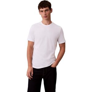 Calvin Herren T-Shirt Kurzarm Classic Monogram Tee mit Rundhalsausschnitt, Weiß (Bright White), XL Calvin Herren T-Shirt Kurzarm Classic Monogram Tee mit Rundhalsausschnitt, Weiß (Bright White), XL