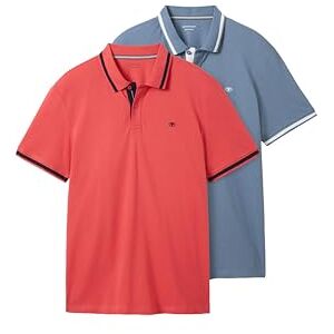 TOM TAILOR Herren 1042387 Poloshirt, 31045 Soft Berry Red, L EU TOM TAILOR Herren 1042387 Poloshirt, 31045 Soft Berry Red, L EU