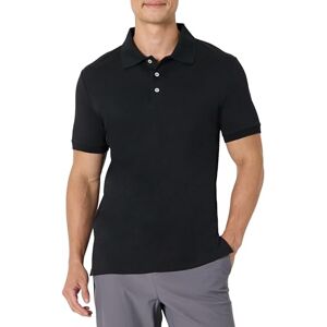 Amazon Essentials Herren Slim Fit: Interlock-Poloshirt, Schwarz, M Amazon Essentials Herren Slim Fit: Interlock-Poloshirt, Schwarz, M