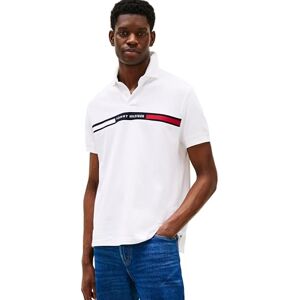 Tommy Hilfiger Herren Poloshirt Kurzarm Chest Insert Regular Fit, Weiß (White), S Tommy Hilfiger Herren Poloshirt Kurzarm Chest Insert Regular Fit, Weiß (White), S