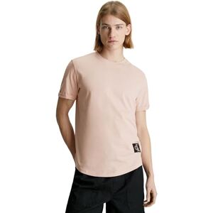 Calvin Herren T-Shirt Kurzarm Badge Turn Up Sleeve Rundhalsausschnitt, Rosa (Sepia Rose), XS Calvin Herren T-Shirt Kurzarm Badge Turn Up Sleeve Rundhalsausschnitt, Rosa (Sepia Rose), XS