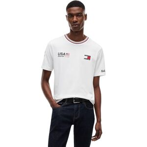 Tommy Hilfiger Herren T-Shirt Kurzarm US SailGP Replica aus Baumwolle, Weiß (White), XXL Tommy Hilfiger Herren T-Shirt Kurzarm US SailGP Replica aus Baumwolle, Weiß (White), XXL