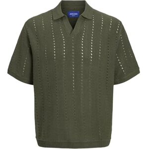 JACK & JONES Jorparos Knit Easter Ss Crochet Polo JACK & JONES Jorparos Knit Easter Ss Crochet Polo