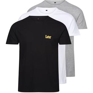 Lee Herren Larkin Herren-T-Shirt, Schwarz/Graumeliert/Weiß, M EU Lee Herren Larkin Herren-T-Shirt, Schwarz/Graumeliert/Weiß, M EU
