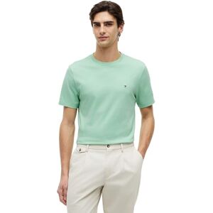 Tommy Hilfiger Herren T-Shirt Kurzarm Seasonal Solid Tee mit Rundhalsausschnitt, Türkis (Cut Grass), S Tommy Hilfiger Herren T-Shirt Kurzarm Seasonal Solid Tee mit Rundhalsausschnitt, Türkis (Cut Grass), S