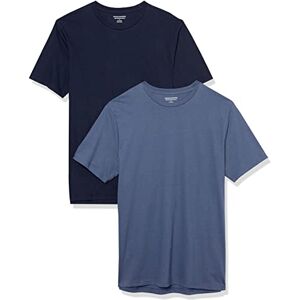 Amazon Essentials Herren T-Shirt mit kurzen Ärmeln und Rundhalsausschnitt in schmaler Passform, 2er-Pack, Dunkelblau/Marineblau, XXL Amazon Essentials Herren T-Shirt mit kurzen Ärmeln und Rundhalsausschnitt in schmaler Passform, 2er-Pack, Dunkelblau/Marineblau, XXL