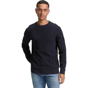 TOM TAILOR Herren 1047570 Strickpullover Aus Bio-Baumwolle, 13160 Knitted Navy Melange, L EU TOM TAILOR Herren 1047570 Strickpullover Aus Bio-Baumwolle, 13160 Knitted Navy Melange, L EU
