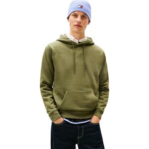 Tommy Jeans Herren Hoodie Regular Fit Flag Fleece mit Kapuze, Grün (Dark Greenery), L Tommy Jeans Herren Hoodie Regular Fit Flag Fleece mit Kapuze, Grün (Dark Greenery), L