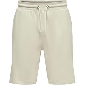 Only & Sons Herren O&S Kurze Jogginghose Basic Shorts Jogger Sweat Pants Training Freizeit ONSNEIL, Farben:Beige-2, Größe:M Only & Sons Herren O&S Kurze Jogginghose Basic Shorts Jogger Sweat Pants Training Freizeit ONSNEIL, Farben:Beige-2, Größe:M