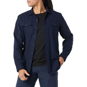 Amazon Essentials Herren Langärmeliges Flanell-Hemdjacke mit Brusttaschen, Schmale Passform, Marineblau, XS Amazon Essentials Herren Langärmeliges Flanell-Hemdjacke mit Brusttaschen, Schmale Passform, Marineblau, XS