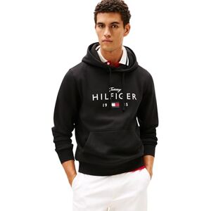 Tommy Hilfiger Herren Hoodie Brand Love mit Logo, Schwarz (Black), L Tommy Hilfiger Herren Hoodie Brand Love mit Logo, Schwarz (Black), L