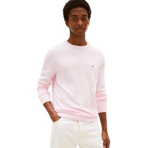 Tommy Hilfiger Herren Pullover Essential Cotton mit Rundhalsausschnitt, Rosa (Pink Lily), M Tommy Hilfiger Herren Pullover Essential Cotton mit Rundhalsausschnitt, Rosa (Pink Lily), M