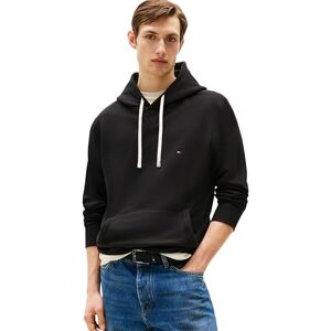 Tommy Hilfiger Herren Hoodie Essential Fleece Regular Fit, Schwarz (Black), M Tommy Hilfiger Herren Hoodie Essential Fleece Regular Fit, Schwarz (Black), M