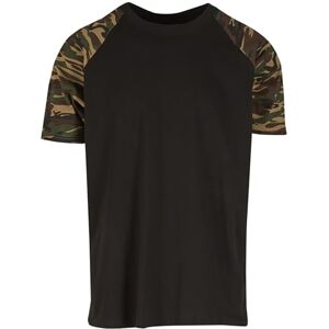 Urban Classics Herren Raglan Contrast Tee – Kurzarm T-Shirt aus Baumwolle mit farblich abgesetzten Ärmeln im sportlichen Raglan Stil für Freizeit & Streetwear,Blk/Woodcamo,L Urban Classics Herren Raglan Contrast Tee – Kurzarm T-Shirt aus Baumwolle mit farblich abgesetzten Ärmeln im sportlichen Raglan Stil für Freizeit & Streetwear,Blk/Woodcamo,L