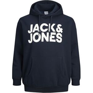 JACK & JONES JACK&JONES PLUS Herren JJECORP LOGO SWEAT HOOD NOOS PS, Navy Blazer/Print:large Print, XXL EU JACK & JONES JACK&JONES PLUS Herren JJECORP LOGO SWEAT HOOD NOOS PS, Navy Blazer/Print:large Print, XXL EU