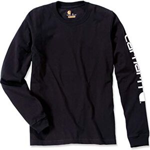 Carhartt , Herren, Lockeres, schweres, langärmliges T-Shirt mit Logo-Grafik auf dem Ärmel, Schwarz, L Carhartt , Herren, Lockeres, schweres, langärmliges T-Shirt mit Logo-Grafik auf dem Ärmel, Schwarz, L