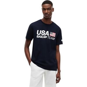 Tommy Hilfiger Herren T-Shirt Kurzarm US SailGP Logo aus Baumwolle, Blau (Desert Sky), L Tommy Hilfiger Herren T-Shirt Kurzarm US SailGP Logo aus Baumwolle, Blau (Desert Sky), L