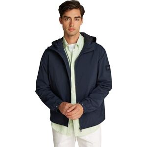 Tommy Hilfiger Herren Windbreaker Jacke Branded Hooded Sportlich, Blau (Desert Sky), L Tommy Hilfiger Herren Windbreaker Jacke Branded Hooded Sportlich, Blau (Desert Sky), L