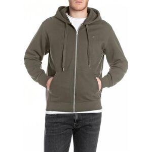 Replay Herren Hoodie mit Reißverschluss Sweatshirtjacke, Mud Green 759 (Braun), M Replay Herren Hoodie mit Reißverschluss Sweatshirtjacke, Mud Green 759 (Braun), M