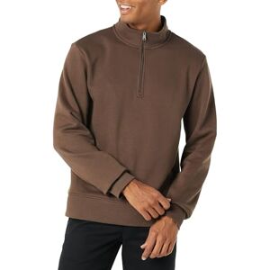 Amazon Essentials Herren Langärmliges Fleece-Sweatshirt Mit Viertelreißverschluss, Mittel Braun, M Amazon Essentials Herren Langärmliges Fleece-Sweatshirt Mit Viertelreißverschluss, Mittel Braun, M