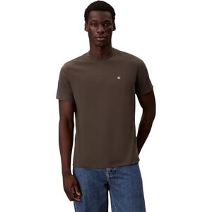 Calvin Herren T-Shirt Kurzarm Classic Monogram Tee mit Rundhalsausschnitt, Braun (Beluga), S Calvin Herren T-Shirt Kurzarm Classic Monogram Tee mit Rundhalsausschnitt, Braun (Beluga), S