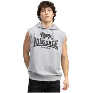 Lonsdale Herren ärmelloses Sweatshirt mit Kapuze Normale Passform BIGNOR M, Marl Grey/Black Lonsdale Herren ärmelloses Sweatshirt mit Kapuze Normale Passform BIGNOR M, Marl Grey/Black