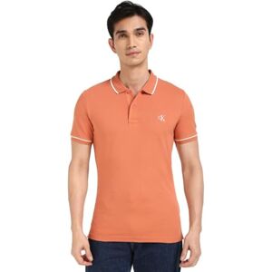 Calvin Herren Poloshirt Kurzarm Tipping Slim mit Stretch, Orange (Aragon), XXL Calvin Herren Poloshirt Kurzarm Tipping Slim mit Stretch, Orange (Aragon), XXL