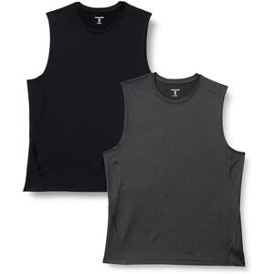 Amazon Essentials Herren Leichtes, Schnelltrocknendes und Feuchtigkeitsableitendes Sport-Muskelshirt aus Tech Stretch, Ärmellos, 2er-Pack, Graphit Heide/Schwarz, S Amazon Essentials Herren Leichtes, Schnelltrocknendes und Feuchtigkeitsableitendes Sport-Muskelshirt aus Tech Stretch, Ärmellos, 2er-Pack, Graphit Heide/Schwarz, S