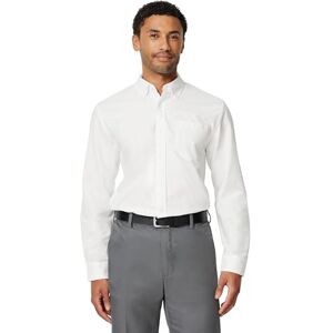 Amazon Essentials Herren Langärmeliges Business Oxford-Hemd mit Brusttasche, Normale Passform, Weiß, S Amazon Essentials Herren Langärmeliges Business Oxford-Hemd mit Brusttasche, Normale Passform, Weiß, S