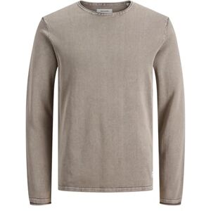 JACK & JONES Herren Strickpullover Rundhals Basic Langarm Sweater Baumwolle Shirt JJEHILL, Crockery, L JACK & JONES Herren Strickpullover Rundhals Basic Langarm Sweater Baumwolle Shirt JJEHILL, Crockery, L