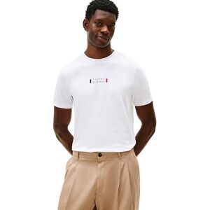 Tommy Hilfiger Herren T-Shirt Kurzarm Brand Love Small mit Rundhalsausschnitt, Weiß (White), XXL Tommy Hilfiger Herren T-Shirt Kurzarm Brand Love Small mit Rundhalsausschnitt, Weiß (White), XXL