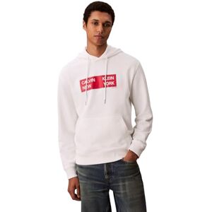 Calvin Herren Hoodie Terry Box Graphic Regular Fit, Weiß (Bright White), XL Calvin Herren Hoodie Terry Box Graphic Regular Fit, Weiß (Bright White), XL