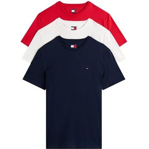 Tommy Jeans Herren TJM Xslim 3 Pack Tee Dm0dm21579 S/S T-Shirt, Multi (Ecru/Dark Night Navy/Sphre Red), 4XL Große Größen EU Tommy Jeans Herren TJM Xslim 3 Pack Tee Dm0dm21579 S/S T-Shirt, Multi (Ecru/Dark Night Navy/Sphre Red), 4XL Große Größen EU