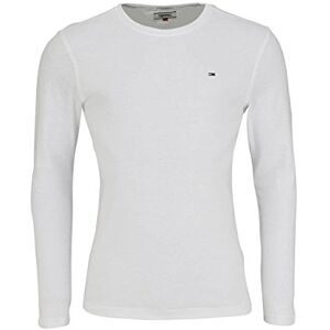 Tommy Jeans Herren Tjm Original Rib Longsleeve Tee Dm0dm04409 Langarm Strickoberteile, Weiß, XS EU Tommy Jeans Herren Tjm Original Rib Longsleeve Tee Dm0dm04409 Langarm Strickoberteile, Weiß, XS EU