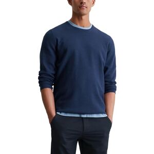 Marc O' Polo Herren Strickpullover aus Bio-Baumwolle mit Piqué-Struktur, Blau (Iris Ink), XL Marc O' Polo Herren Strickpullover aus Bio-Baumwolle mit Piqué-Struktur, Blau (Iris Ink), XL